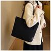 Canvas Tote Bag Women Large Capacity Shoulder Bag Fashion Shopping Top Handle Zipper Handbag CY5294