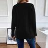 Damen Übergröße Lässiges Sweatshirt Locker Gestricktes Oberteil
