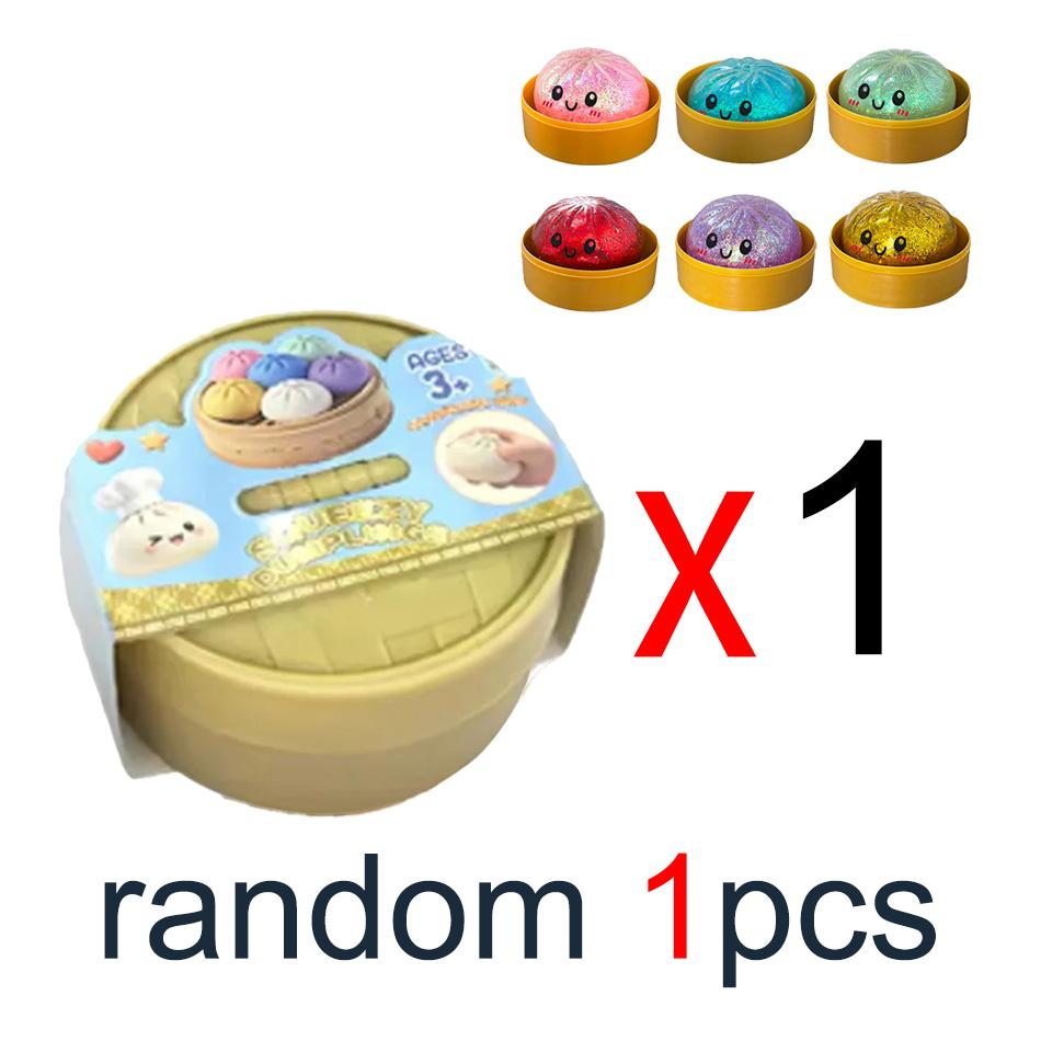 Glitter Dumpling Sequin Dumplings Squishies Squishy With Box Dumplings Sensory Squeeze Toy For Stress Relief