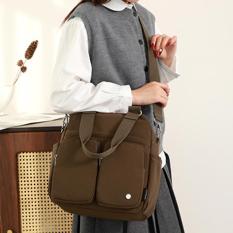 Women's Lightweight Nylon Shoulder Bag Large Capacity Hand Crossbody Bag