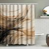 Tenda Doccia Astratta Moderna Beige Marrone Bianco Vortici Decorazione Bagno Per Casa Tessuto Impermeabile Pannelli Doccia Con Anelli 72 X