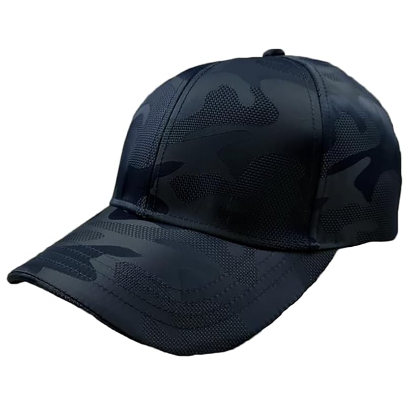 

[Spargel] men s cap Large size (up to 65cm) Deeper hat camouflage baseball cap camouflage black gray (No navy logo)
