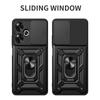Slide Camera Case for Xiaomi Redmi 13C 12 5G 4G Car Magnetic Ring Holder Silicone Protection Phone Cover Redmi13C Redmi12 Coque
