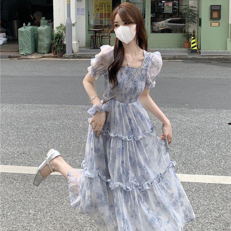 Women's Stylish Slim-Fit Summer Floral Dress with French Touch - 2026 Collection
