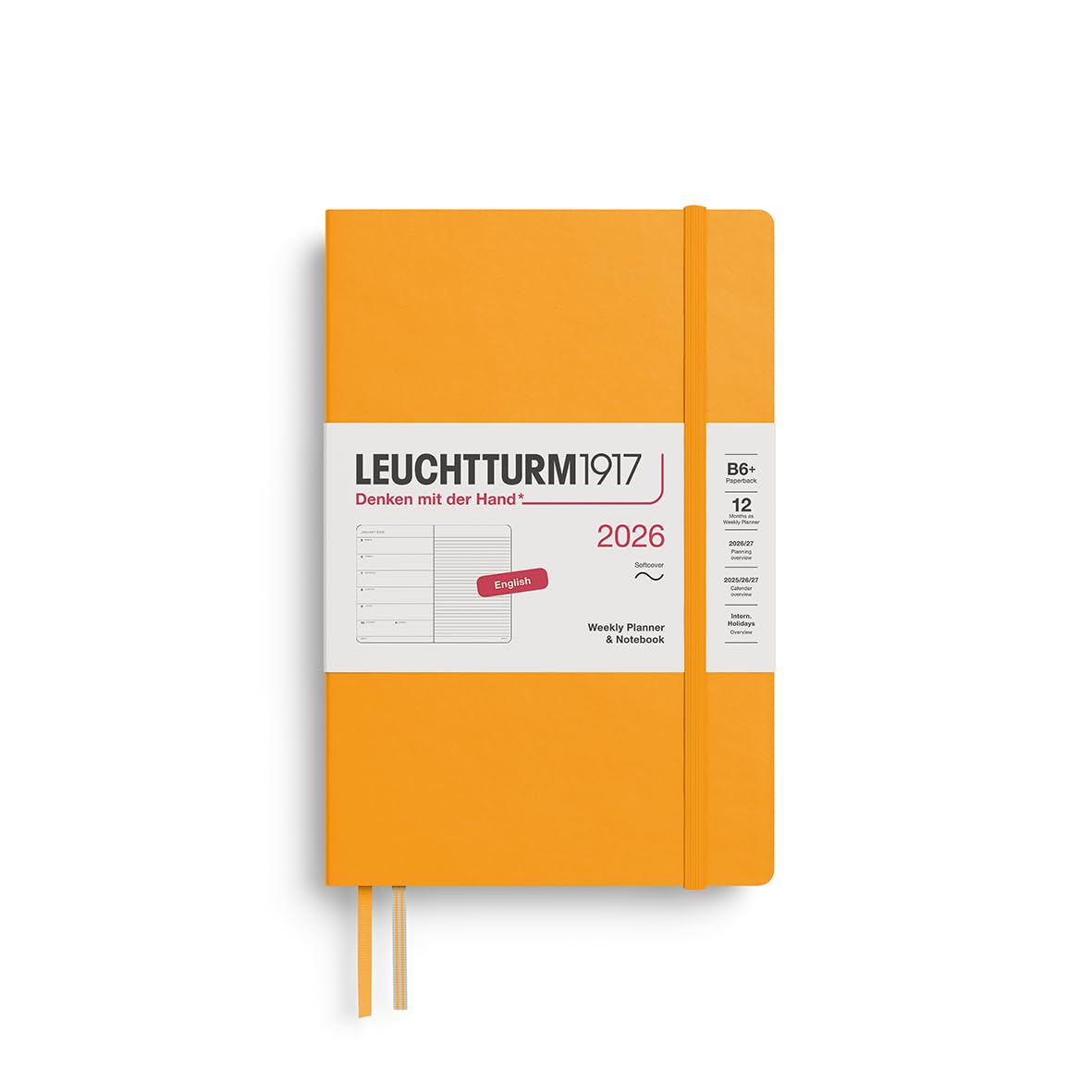 

Leuchtturm 2026 January Rising Official Import Planner, Start, B6, Weekly, Soft, Sun, 372687,