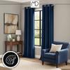 Velvet Curtain with Eyelets - Blue