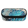 Pencil Pouch Spacious Interior 300D Polyester Zipper Closure with Mesh Pocket Removable Divider and Pen Slots for School and Study