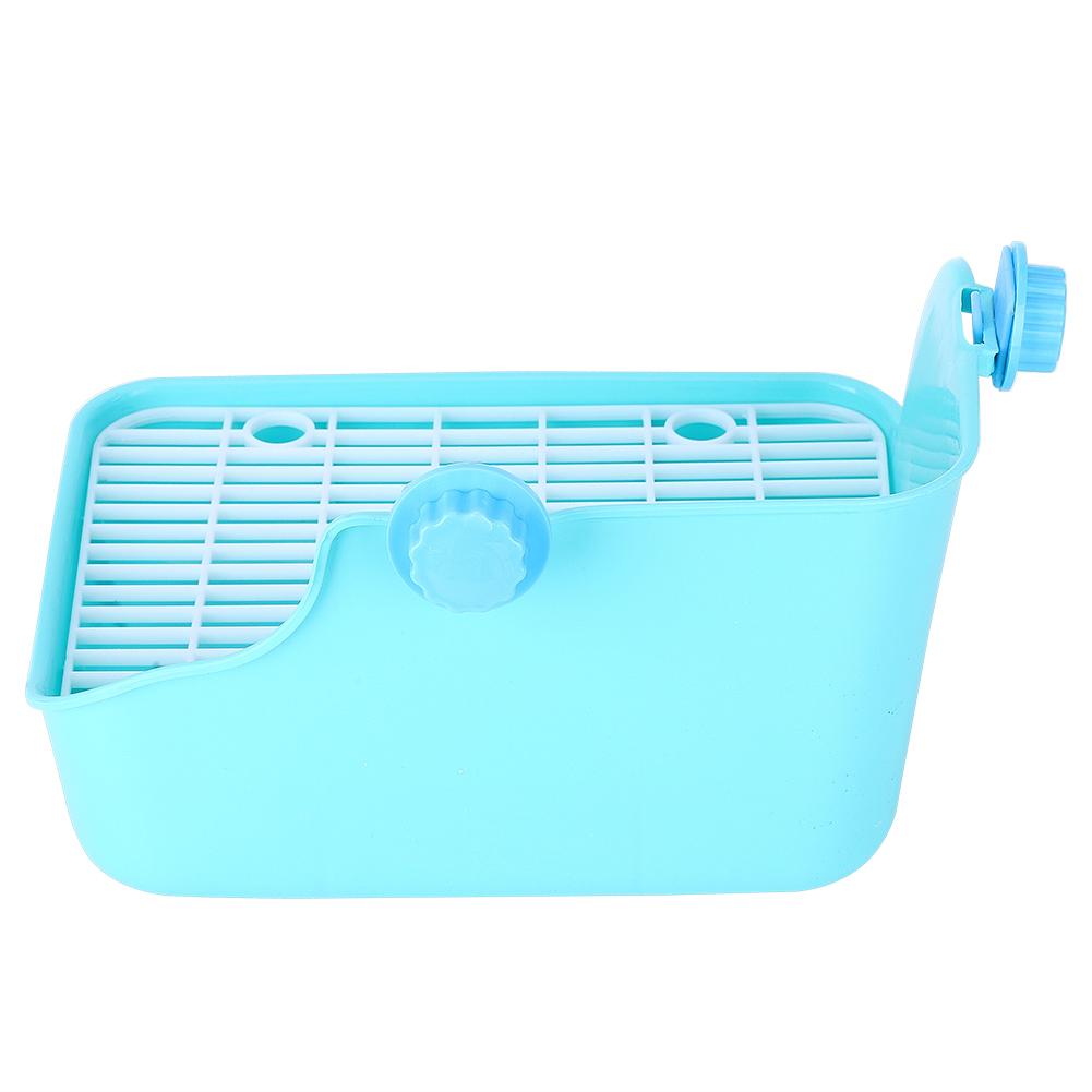 Square Shape Pet Toilet Plastic Easy To iInstall Small Animal Toilet for Rabbit Chinchilla Guinea Pig Cage Use
