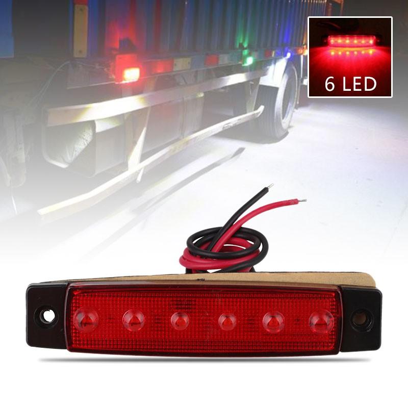 6 LED Truck Side Light Emergency Lorry Trailer Marker Lights 24V Indicator Warning Lamp Signal Led Lights Car Waterproof Lamps