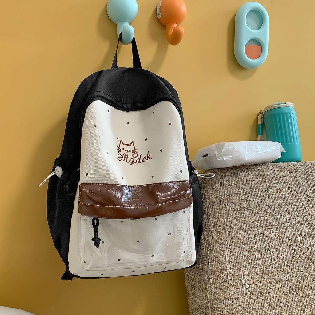 Schultasche weiblich koreanische Version kontrastierende Farbe klein frisch High School College-Student Rucksack Campus Ins Fengsen einfacher Rucksack weiblich