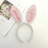 Glitter Bunny Ears Headband Cartoon Rabbit Ear Hairband Creative Easter Bunny Headband  Party