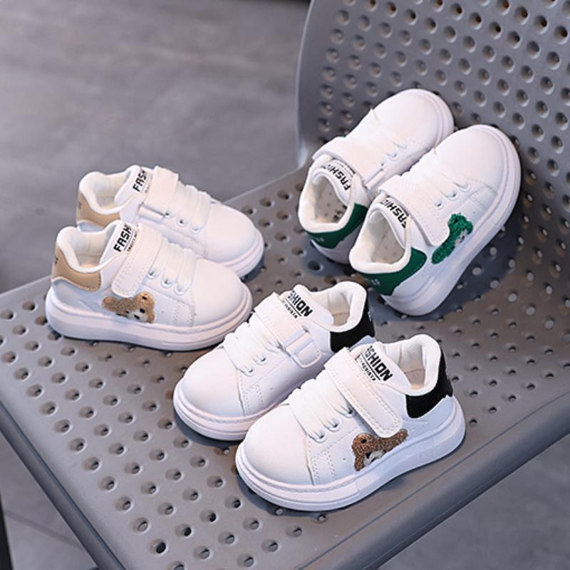 Baby Little Bear Sneakers Toddler Fashion Sports Shoes for Boys Girls Flats Walking Shoes Soft Sole Kids Sneakers