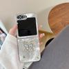Rhinestone Pearl Bow Phone Case Premium Sense Applicable Samsung Zflip6 Flip Folding Zflip7 Women'S Fashion