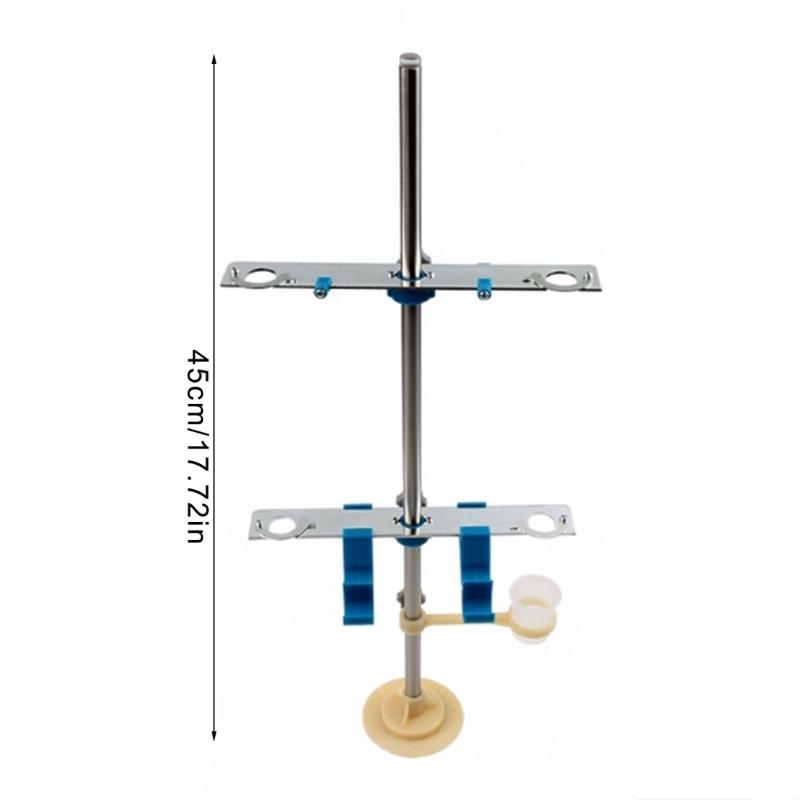 Metal Thermograph Holder Adjustable Height Thermograph Stand Meteorology Instrument Holder Physics Teaching Aid for Lab