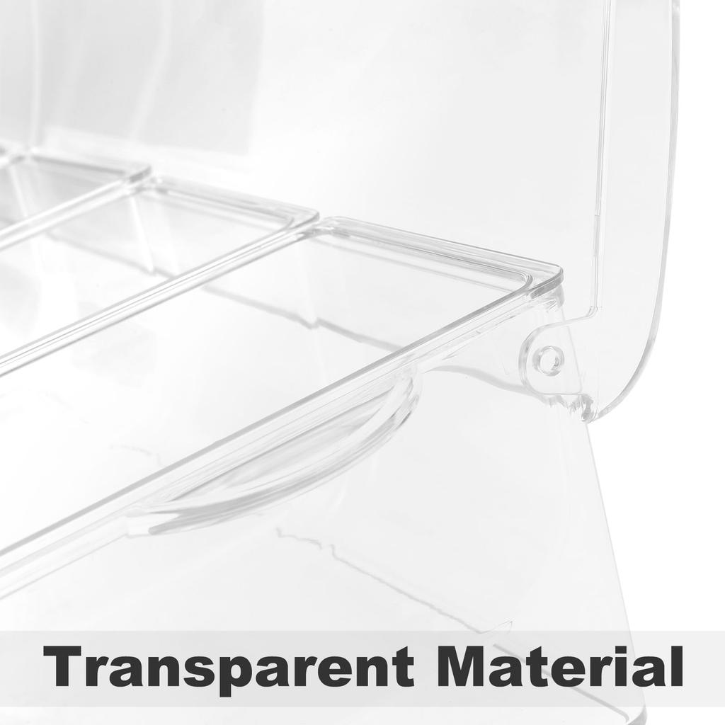 Seasoning Storage Box Removable 4/5 Clear Crystal Acrylic Kitchen Chilled Container Salt Sugar Server with Spoon Lid