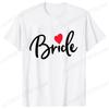 Team Bride Squad T-shirt Bridal Wedding Tops Bachelorette Farewell Party Tees Women EVJF Blouses Bridesmaid Aesthetic Clothing