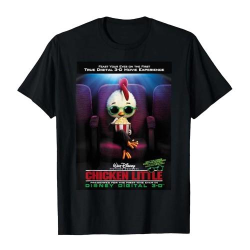 Chicken Little Girls Movie Poster Cotton 3D T-Shirt