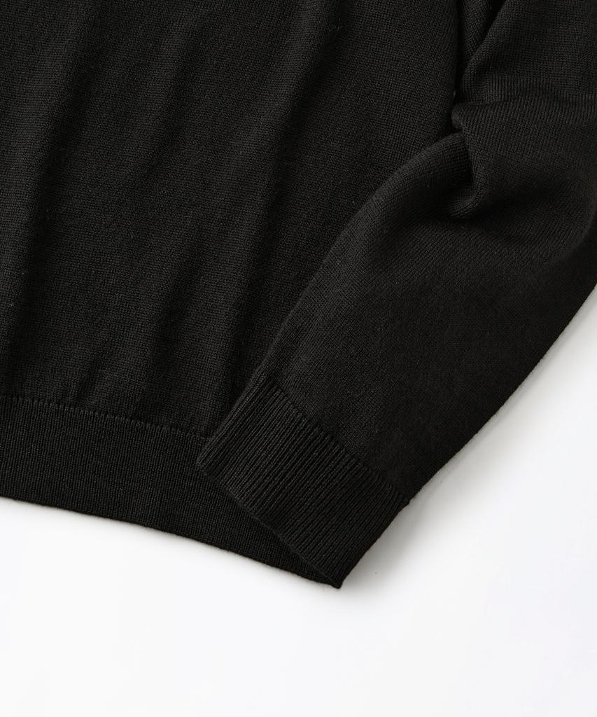 OUTSTANDING Mighty Tiger Wool Crew Neck Knit_Black