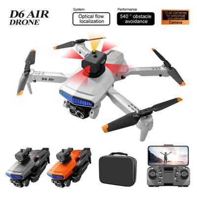 D6 MINI UAV ESC Dual Camera Photography Optical WIFI FPV Drone Five-way Obstacle Avoidance Luminous Quadcopter Children's Toys Gift Children