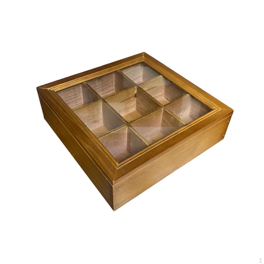 Wood Storage Cabinet Action Figures Display Shelf Home Store Use Tea Box Containers for Kitchen