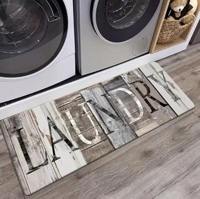 Laundry Room Long Carpet Anti Slip Bottom Back Suitable for Laundry Room Bedrooms Kitchens Bathrooms Area Decorative Floor Mats