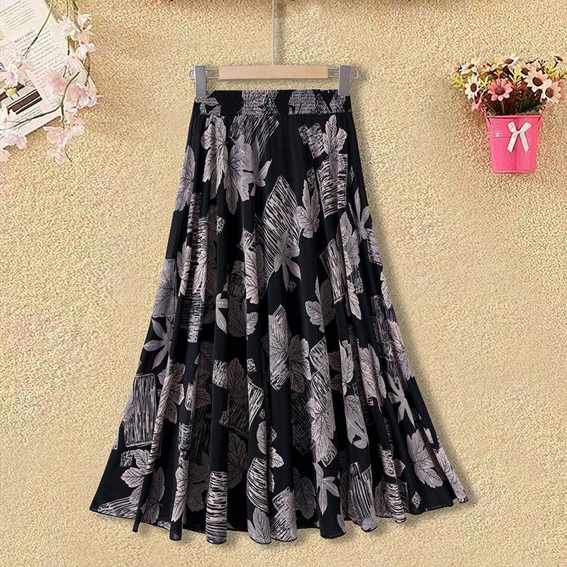 

Юбка для мамы среднего возраста Новое поступление Эластичная высокая талия Цветочное платье Летнее средней длины Длинное 73 Длинное для танцев в квадрате Тонкое Gray Maple Leaf XL (42.50 kg-52.50 kg recommended