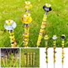 Fairy Wand Bee Garden Stakes DIY Beaded Stakes Garden Decor for Craft Supply, Yellow, 1pc