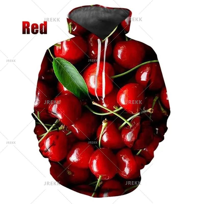 New Fashion Autumn And Winter Sweatshirts Pullover 3d Fruit Print Hoodie Men Unisex Cool Fashion Long-sleeved Hoodies Top