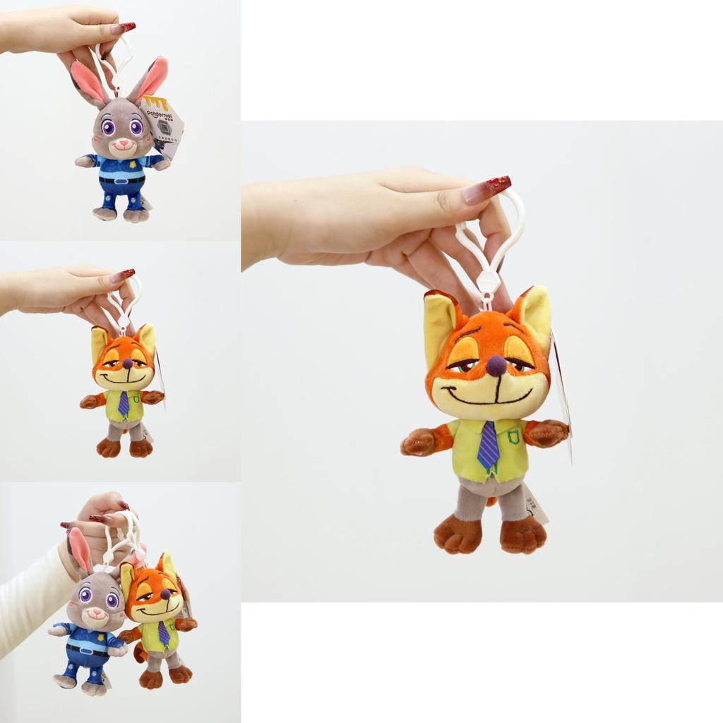 Zootopia Plush Keychain With Nick And Judy For Bag And Gift