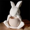 Flexible Silicone Rabbit Shape Planter Mold For Resin Art Concrete Cement Casting And Decorative Candle Container