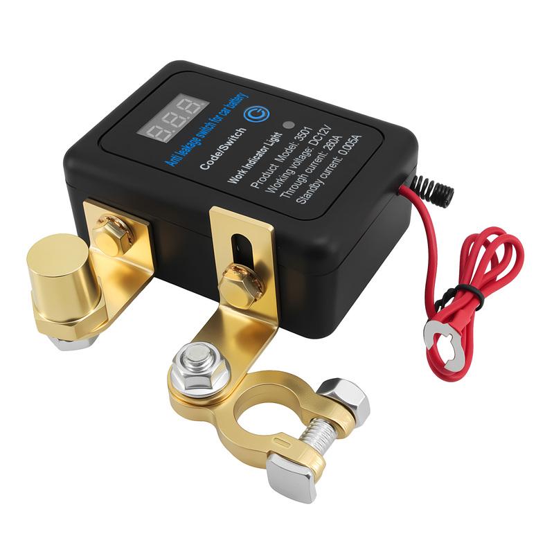 ZMFJH DC 12V Car Automatic Power Shut Off Switch 260A Battery Kill Switch Remote Battery Disconnect Switch for Car Truck SUV