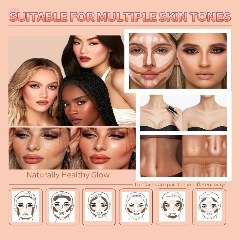 Silhouette Brightening Face Highlight Dreidimensionaler Contouring Concealer Mehrfarbiger Contouring Stick