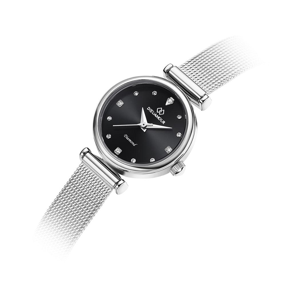 Diyuamoleu Women'S Mesh Band Watch Daw3202M-Sb Diamond Watch