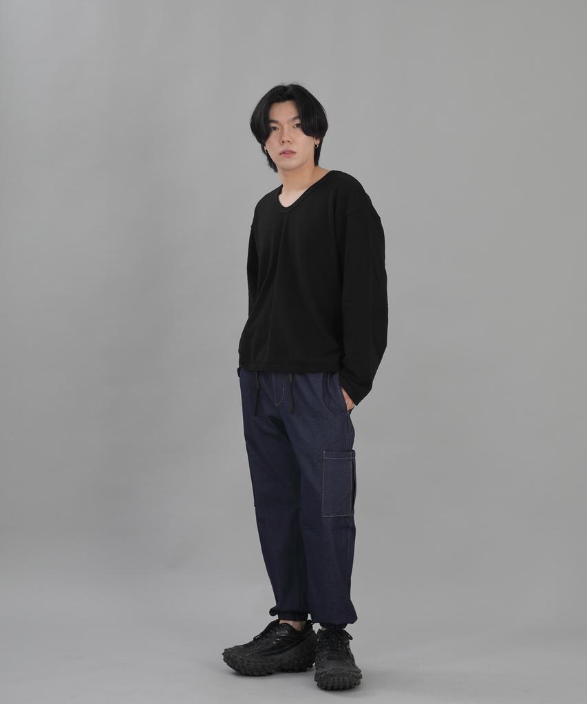 Seinteukeulu In-House Cargo Jogger Pants Ihc-359 Indigo Denim Brs