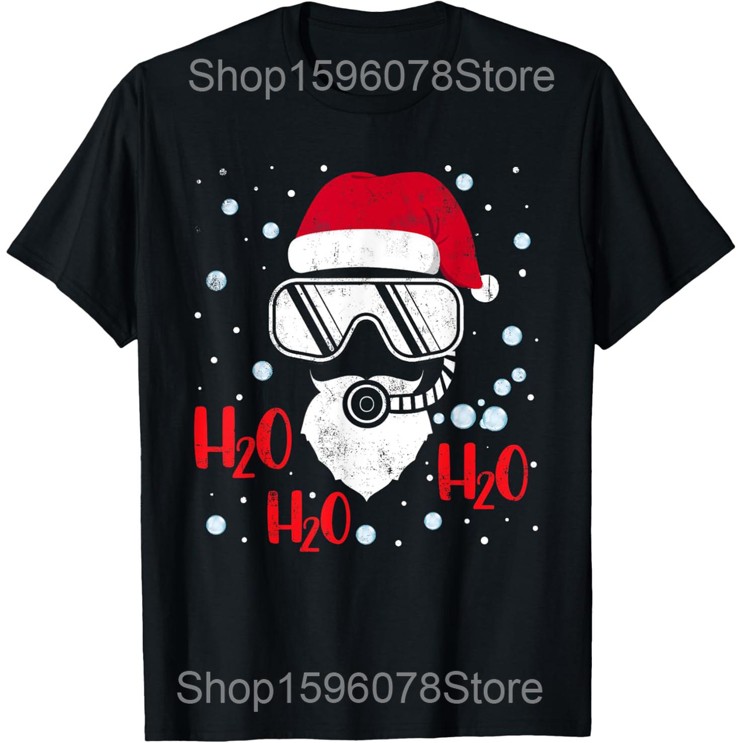 

Funny Scuba Diving Dive Diver Christmas Tree T Shirts Men Cotton Humor Streetwear Tee Shirt Short Sleeve Unisex Loose Clothing 3XL