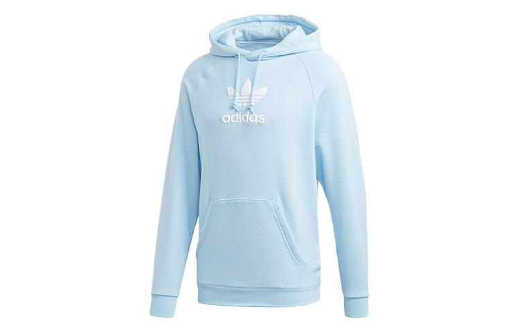 Adidas Originals Sweatshirts Men s Light Blue Hooded Moderate Regular FM9915 S