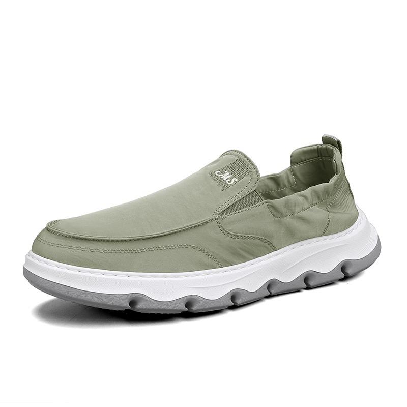 

Men s Slip-on Nylon Casual Shoes Lightweight Comfortable Soft Sole Breathable Footwear 44 зелений