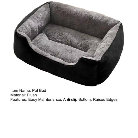 Maschinenwaschbare Haustierliege Rechteckige Plüsch-Katzenliege, Gemütliche Lounge Anti-Rutsch-Boden, Langlebig für Katzen Sofa Innen Kleine Hunde Welpen Einfach zu