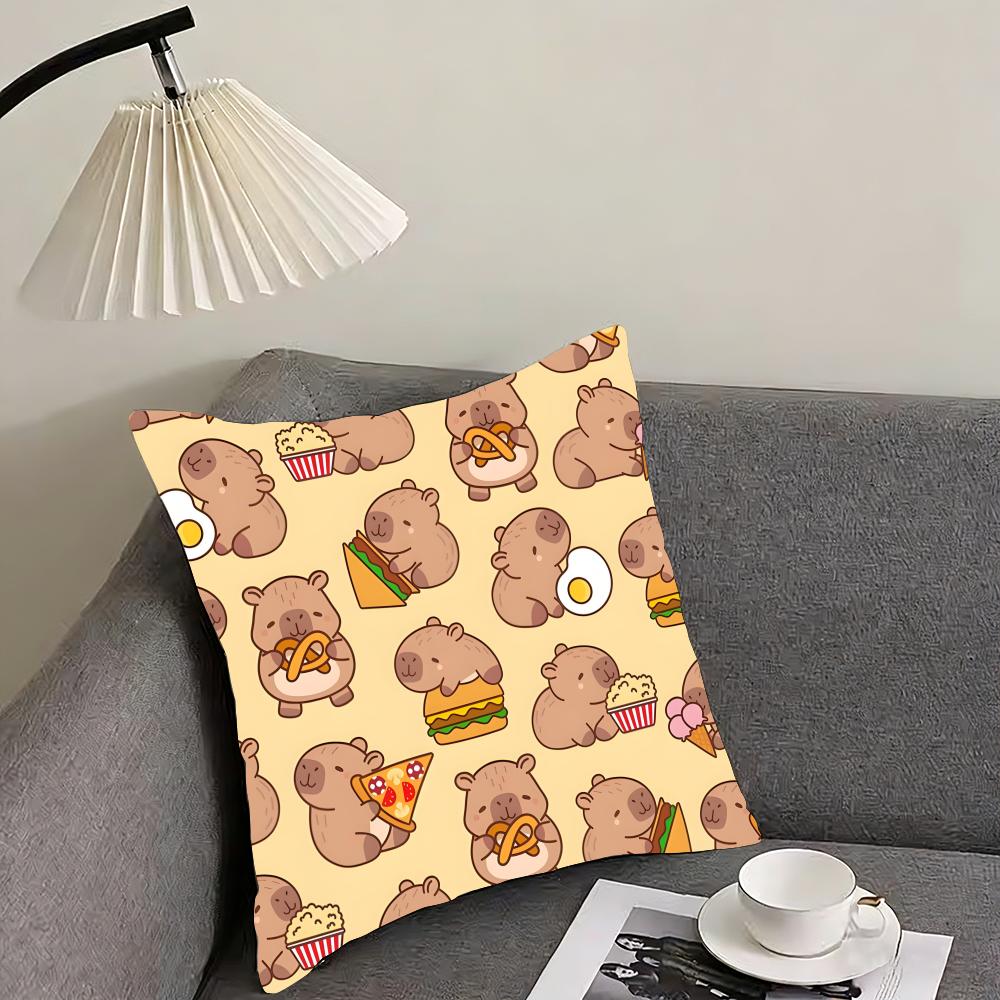 

Caybara Cute Cushion Cover Pillowcase Ultra Soft Skin Friendly Fabric Cloud Like Comfort Concealed Zipper 30x30cm
