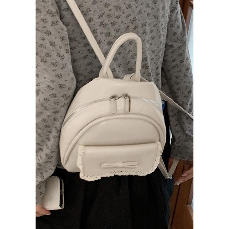 Korean version of cute bow backpack women's 2025 new summer fashion small backpack versatile portable travel bag