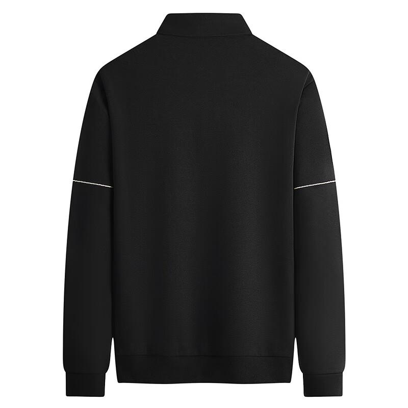 Men's Fashion Embroidered Sweatshirt with Exposed Stitching