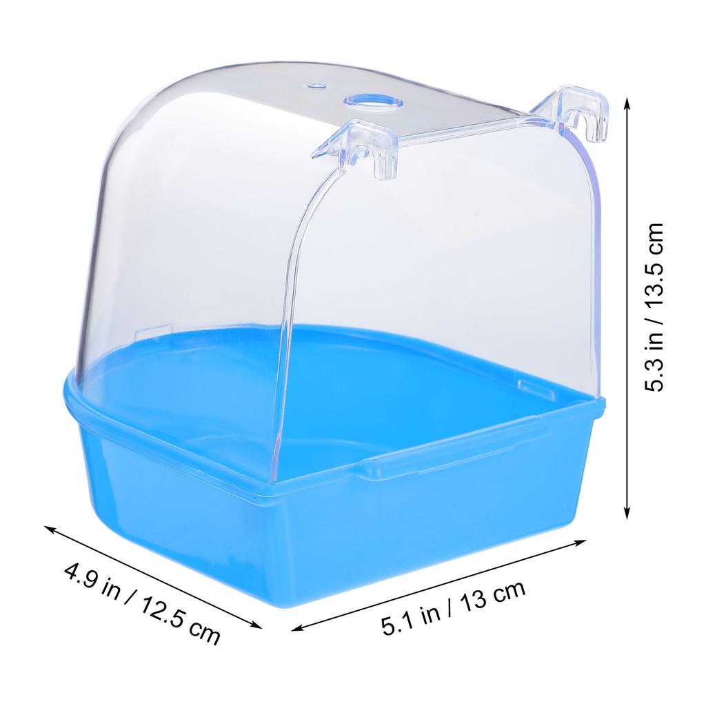 Caged Bird Bath for Small Birds Outdoor Parrot Canary Budgie Covered Bath Basin Multi Cage Compatible External Bird Bath Cage