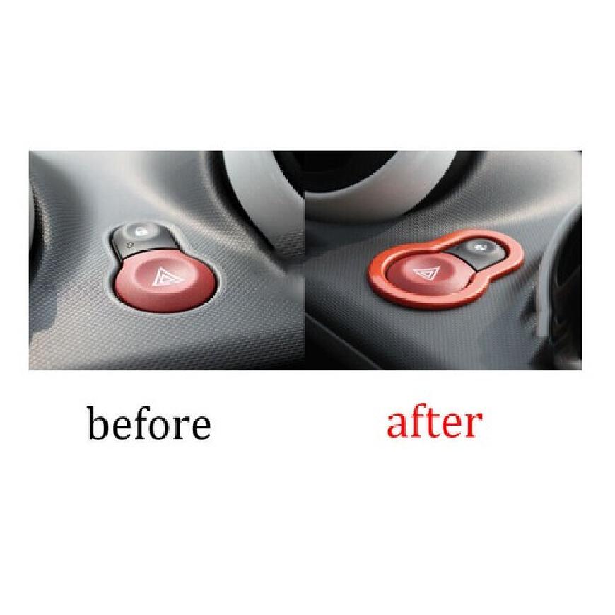 Panel Trim Emergency Light Switch Orange ABS Fit For Benz Smart Fortwo 2015-