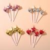 Diamond Love Heart Five-pointed Star Birthday Candle Plated Gold Star Heart Shaped Romantic Baking Cake Decoration Plugin