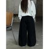 Korean Style Kids Casual Wide Leg Big Pocket Cargo Pants