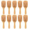 10 Pieces of Natural Wooden Air Cushion Comb Set, Scalp Massage Anti-static Tangle Free Comb, Special for Real Hair Wigs