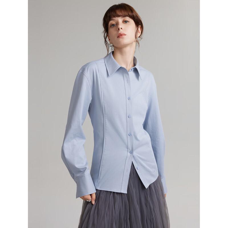 ELLE Women s Brushed Commuter Blouse S