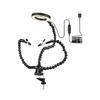 Flexible Soldering Helping Hands with 5-Arm Adjustable Clamp and Built-in USB LED Ring Light for PCB Work and Electronics Repair