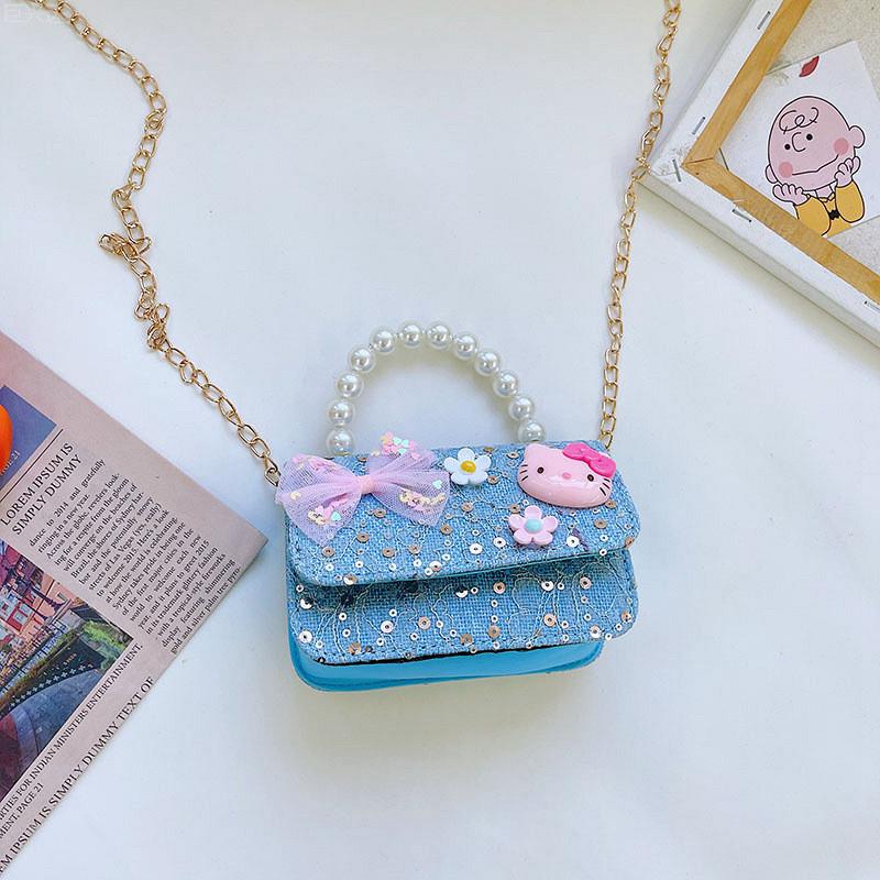 Charming Pearl Bag For Kids Fashionable Princess Style Shoulder Bag For Girls