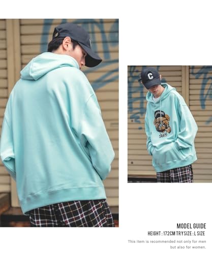 [IMPROVES] [SIDEWAYSTANCE] Cheese Bear Fleece Pullover Hoodie